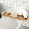 SoBuy FRG212-N, Bamboo Bathtub Bridge Soap Dish and Shower Bathtub Sink Rack, Wood