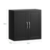 SoBuy FRG231-SCH, Double Doors Home Kitchen Bathroom Wall Cabinet Wall Storage Cabinet Unit, Black
