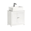 SoBuy FRG237-W, Under Sink Cabinet Vanity Unit Bathroom Cabinet with 2 Shutter Doors White W60 x D35 x H58cm