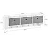 SoBuy FRG282-W, Wall Coat Rack Wall Shelf Wall Storage Cabinet Unit, White