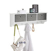 SoBuy FRG282-W, Wall Coat Rack Wall Shelf Wall Storage Cabinet Unit, White