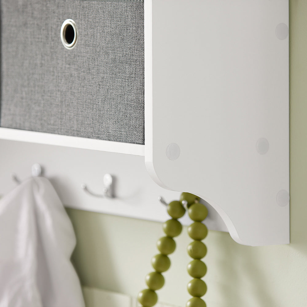 SoBuy FRG282-W, Wall Coat Rack Wall Shelf Wall Storage Cabinet Unit, White