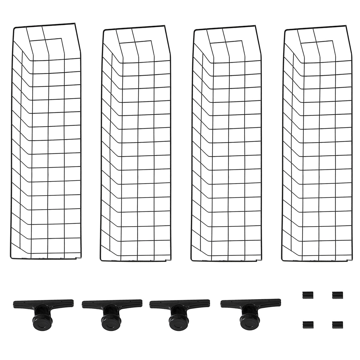 SoBuy FRG34-P02, Set of 2 Metal Storage Baskets for Telescopic Wardrobe System – Baskets for Clothing Rack and Coat Hanger