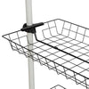 SoBuy FRG34-P02, Set of 2 Metal Storage Baskets for Telescopic Wardrobe System – Baskets for Clothing Rack and Coat Hanger