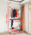 SoBuy FRG35, Telescopic Storage Shelving, Wardrobe Organiser, Clothes Rack, White