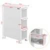 SoBuy FRG41-K-W, 3 Drawers Storage Unit /Cart, Slide Out Tower Cabine, White