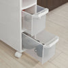 SoBuy FRG41-K-W, 3 Drawers Storage Unit /Cart, Slide Out Tower Cabine, White