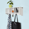 SoBuy FSR36-K-W+FRG48-W, Hallway Furniture Set, Shoe Storage Bench and Wall Coat Rack, White