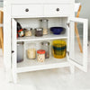SoBuy FSB05-W, Sideboard Cabinet, Storage Cupboard Storage Cabinet with 2 Drawers and 2 Doors, White