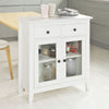 SoBuy FSB05-W, Sideboard Cabinet, Storage Cupboard Storage Cabinet with 2 Drawers and 2 Doors, White