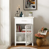 SoBuy FSB31-W, Sideboard with 1 Drawer and 1 Glass Door, Storage Cabinet Cupboard Side Cabinet, White