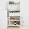 SoBuy FSB24-W, Kitchen Dining Room Storage Cabinet Cupboard Sideboard Wine Rack Wine Cabinet, White