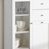 SoBuy FSB32-W, Sideboard with 2 Doors and 2 Drawers, Storage Cabinet Cupboard, White