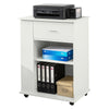 SoBuy FSB45-W, Home Office File Cabinet Printer Stand, Side Cabinet on Wheels, White