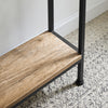 SoBuy FSB49-PZ, Console Table Narrow Side Table Slim Console Table – 3 Tier Display Storage for Entryway, Living Room, Hallway – Modern Rustic Table with Metal Frame, W120 x D20 x H77cm