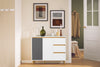 SoBuy FSB69-W, Sideboard Storage Cabinet Cupboard Bedroom Chest of Drawers, White