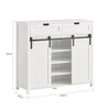 SoBuy FSB74-W, Storage Cabinet Cupboard Sideboard with 2 Sliding Doors and 2 Drawers, White
