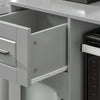 SoBuy FSB78-HG, Sideboard Microwave Cabinet Dining Room Cupboard Kitchen Trolley, Grey