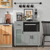 SoBuy FSB78-HG, Sideboard Microwave Cabinet Dining Room Cupboard Kitchen Trolley, Grey