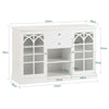 SoBuy FSB79-W, Storage Cabinet Cupboard Sideboard with 2 Glass Doors and 2 Drawers, White