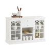 SoBuy FSB79-W, Storage Cabinet Cupboard Sideboard with 2 Glass Doors and 2 Drawers, White