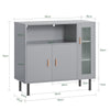 SoBuy FSB82-HG, Sideboard Side Cabinet Microwave Cabinet Storage Cabinet Cupboard, Grey