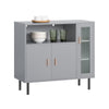 SoBuy FSB82-HG, Sideboard Side Cabinet Microwave Cabinet Storage Cabinet Cupboard, Grey