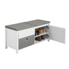 SoBuy FSR101-W, Hallway Storage Bench Shoe Bench Shoe Cabinet with Seat Cushion, White