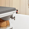 SoBuy FSR101-W, Hallway Storage Bench Shoe Bench Shoe Cabinet with Seat Cushion, White
