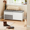 SoBuy FSR101-W, Hallway Storage Bench Shoe Bench Shoe Cabinet with Seat Cushion, White