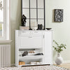 SoBuy FSR104-W, Hallway Shoe Cabinet Shoe Storage Cupboard Organizer Unit with Drawers and Door, White