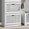 SoBuy FSR108-W, 3 Drawers Shoe Cabinet Shoe Rack Shoe Storage Cupboard Organizer Unit, White