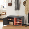 SoBuy FSR109-HG, Hallway Shoe Bench Shoe Cabinet Shoe Rack with Seat Cushion, Grey