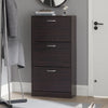 SoBuy FSR110-BR, 3 Drawers Shoe Cabinet Shoe Rack Shoe Storage Cupboard Organizer Unit, Brown