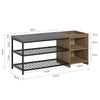 SoBuy FSR113-N, Hallway Entryway Shoe Bench Shoe Rack Shoe Organizer, Wood