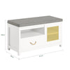 SoBuy FSR126-W, Hallway Storage Bench Shoe Bench Shoe Rack Shoe Cabinet, White