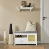 SoBuy FSR126-W, Hallway Storage Bench Shoe Bench Shoe Rack Shoe Cabinet, White