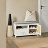 SoBuy FSR126-W, Hallway Storage Bench Shoe Bench Shoe Rack Shoe Cabinet, White