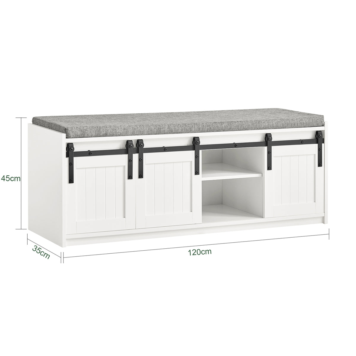 SoBuy FSR133-W, Hallway Storage Bench Shoe Bench Shoe Rack Shoe Cabinet, White