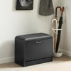 SoBuy FSR16-SCH, Hallway Shoe Bench Shoe Cabinet with Flip-drawer and Removable Seat Cushion, Black, Black