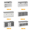SoBuy FSR62-W, Hallway Shoe Bench Shoe Rack Shoe Cabinet with Flip-drawer and Seat Cushion, White