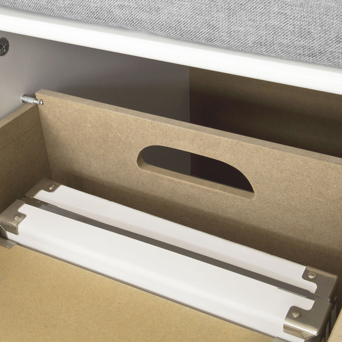 SoBuy FSR23-W, Shoe Storage Bench Shoe Cabinet with Seat Cushion – 3 Drawers for Hallway Organiser, White, Wooden Storage Unit, 120kg Load