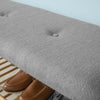 SoBuy FSR24-K-HG, Bamboo Shoe Rack Storage Bench with Seat Cushion, Hallway Bedroom Upholstered Bench, Grey