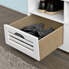 SoBuy FSR36-K-W+FRG48-W, Hallway Furniture Set, Shoe Storage Bench and Wall Coat Rack, White