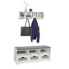 SoBuy FSR36-W, Shoe Storage Bench with 3 Drawers & Seat Cushion, Hallway Cabinet Shoe Rack, White
