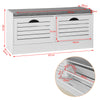SoBuy FSR62-W, Hallway Shoe Bench Shoe Rack Shoe Cabinet with Flip-drawer and Seat Cushion, White