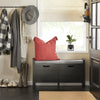 SoBuy FSR63-SCH, Shoe Bench Shoe Rack Shoe Cabinet Hallway Storage Bench with Seat Cushion, Black