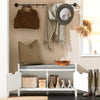 SoBuy FSR63-II-W, Shoe Bench Shoe Rack Shoe Cabinet Hallway Storage Bench with Seat Cushion, White
