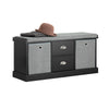 SoBuy FSR66-SCH, Hallway Bedroom Storage Bench, Shoe Bench Shoe Rack Shoe Cabinet, Black