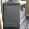 SoBuy FSR67-DG, 3 Baskets Hallway Bedroom Storage Bench, Shoe Bench Shoe Rack Shoe Cabinet, Grey